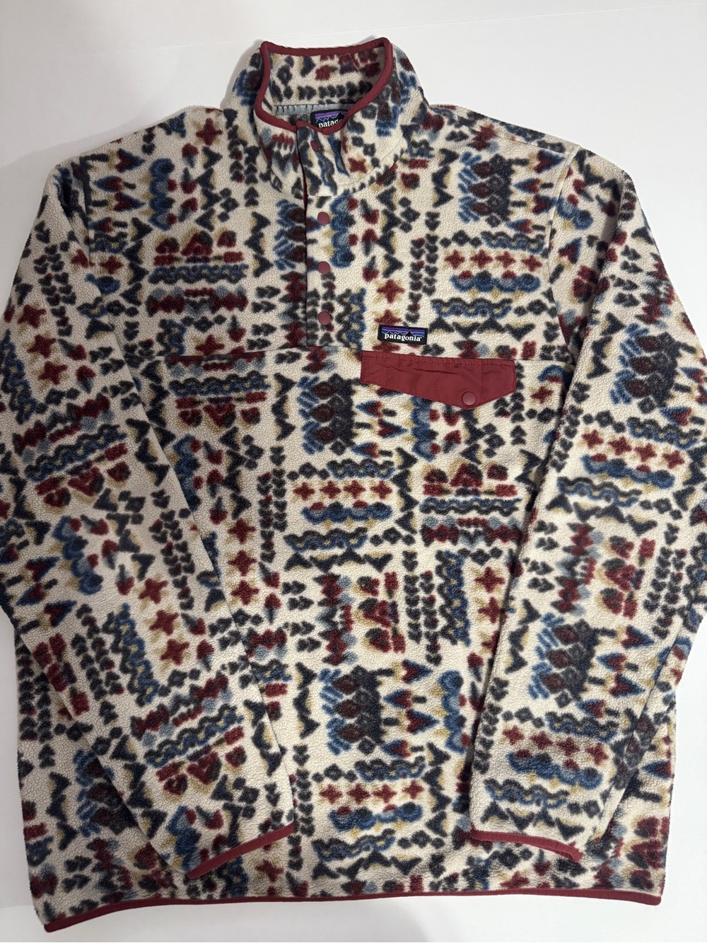 Patagonia men’s Synchilla Snap T Fleece Pullover Size  X-Large Wandering Woods.